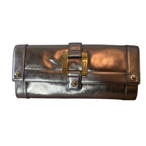 Anne Klein Metallic Finish Designer Clutch Handbag